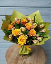 Букет цветов из:  Альстромерии и Розы в Кабожа
