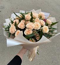 Букет Кремовые розы Латте в Кабожа