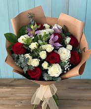 Букет цветов из:  Розы и Альстромерии #REPLACE_PRED# Кабожа