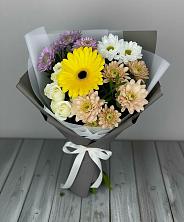 Букет цветов из:  Розы, Герберы и Хризантемы в Кабожа