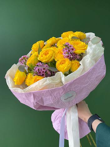 Букет Кустовые желтые розы в Кабожа