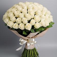 Букет 101 беля роза Белоснежка в Кабожа