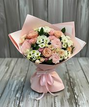 Букет цветов из:  Гвоздики, Розы и Хризантемы в Кабожа