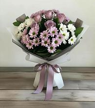 Букет цветов из:  Хризантемы и Розы в Кабожа
