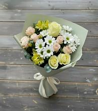 Букет цветов из:  Альстромерии, Розы и Хризантемы #REPLACE_PRED# Кабожа