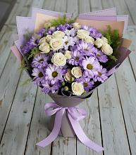 Букет цветов из:  Хризантемы и Розы в Кабожа