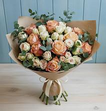 Букет цветов из:  Альстромерии и Розы #REPLACE_PRED# Кабожа
